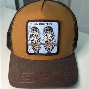 Goorin Bros. Brown and Black Owl Patch trucker Hat